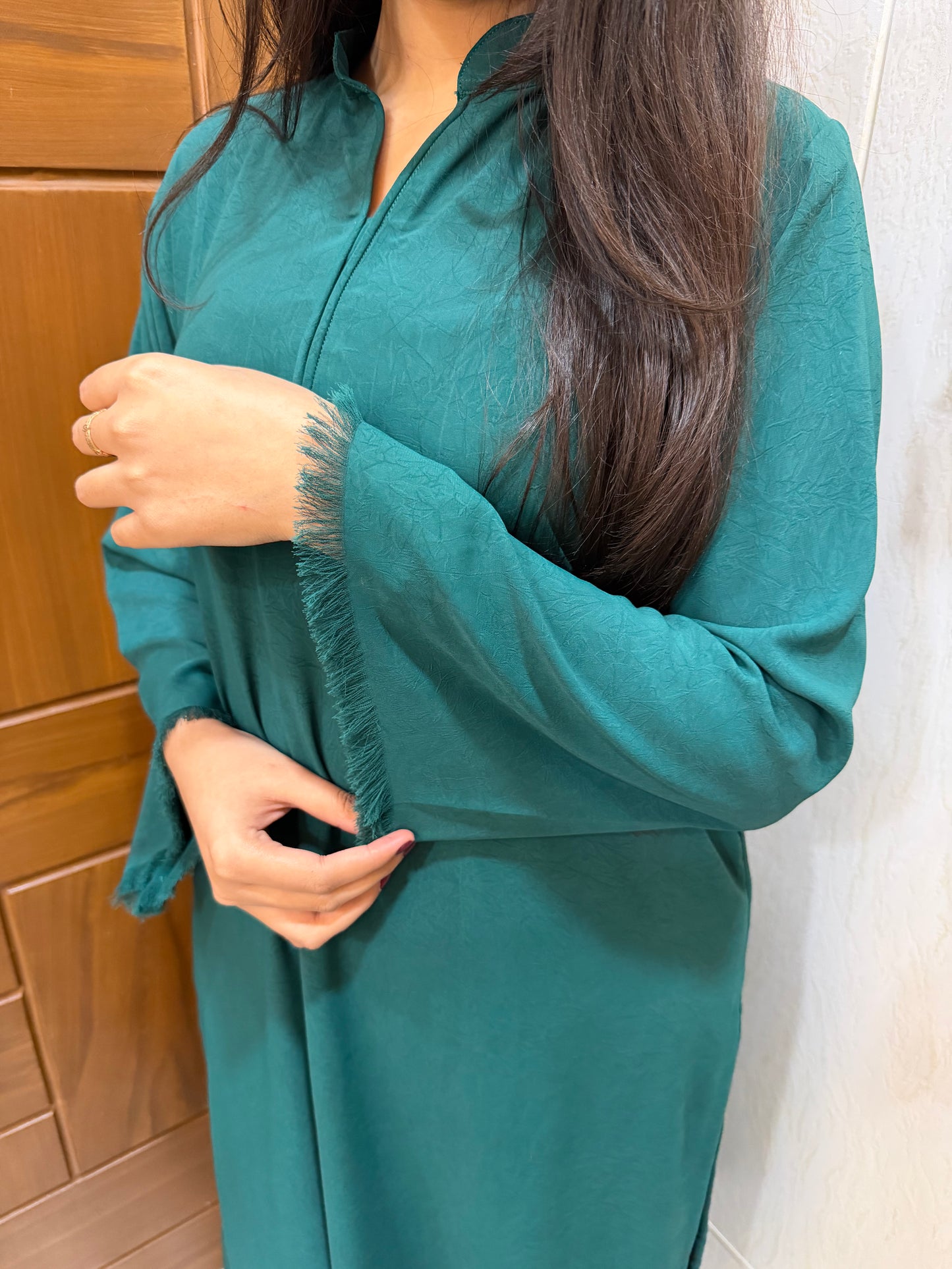 Teal Serenity Self Butter Silk-2PC